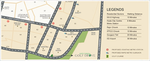63 Golf Drive Location in Gurgaon